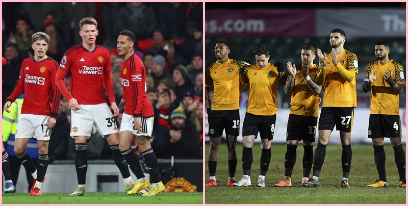 Will Evans ăn mừng sau bàn thắng giúp Newport có được trận đấu trong mơ với Man Utd ở FA Cup.